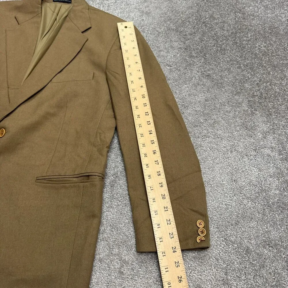 Vintage 90s United Colors Of Benetton Suit Blazer Jacket Mens 32 Brown Ventless